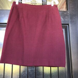 Jones New York wool maroon/burgundy skirt, Size 10